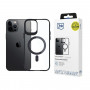 3MK Satin Armor MagCase z MagSafe do Apple iPhone 12 Pro Max, przezroczyste z czarną ramką