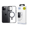 3MK Satin Armor MagCase z MagSafe do Apple iPhone 12 Pro Max, przezroczyste z czarną ramką