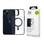 3MK Satin Armor MagCase z MagSafe do Apple iPhone 14 Plus, przezroczysty z czarną ramką (156076-0)
