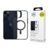 3MK Satin Armor MagCase z MagSafe do Apple iPhone 14 Plus, przezroczysty z czarną ramką (156076-0)