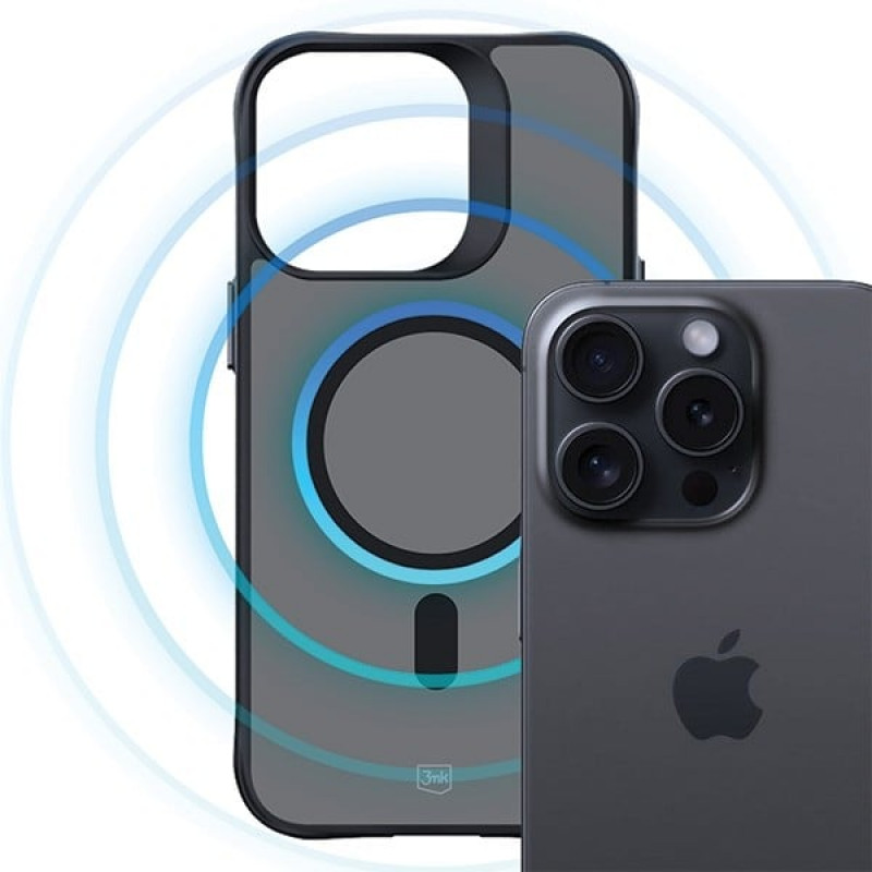 3MK Smoke MagCase z MagSafe do Apple iPhone 15 Pro Max, półprzezroczyste (156061-0)