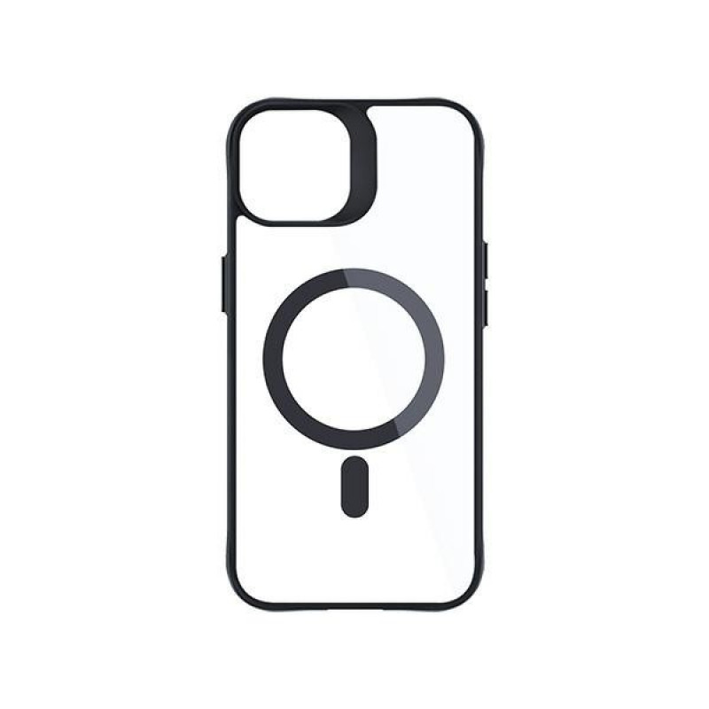 3MK Satin Armor MagCase z MagSafe do Apple iPhone 15 Plus, przezroczyste z czarną ramką (156080-0)