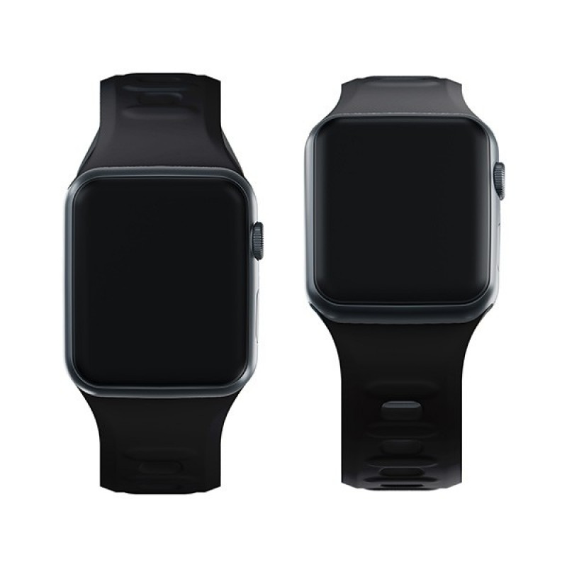 Pasek do zegarka 3mk Silicone do Apple Watch 38/40/41 mm, czarny