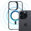 Etui 3MK Satin Armor MagCase z MagSafe do Apple iPhone 15 Pro, przezroczyste z czarną ramką