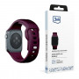 Pasek do zegarka 3mk Silicone do Apple Watch 42/44/45/49 mm, mulberry / burgundy