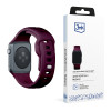 Pasek do zegarka 3mk Silicone do Apple Watch 42/44/45/49 mm, mulberry / burgundy