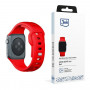 Pasek do zegarka 3mk Silicone do Apple Watch 42/44/45/49 mm, czerwony