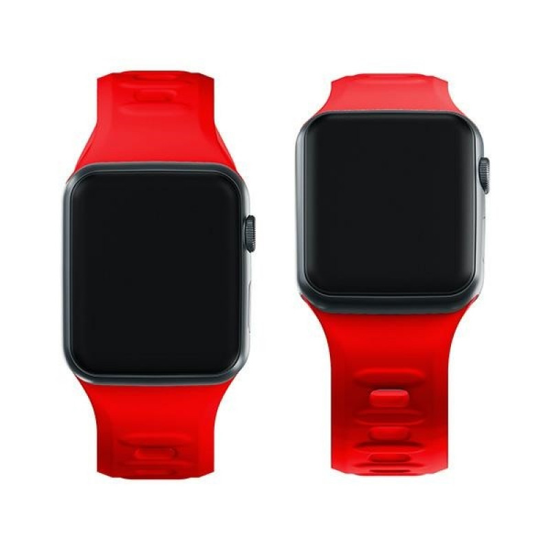 Pasek do zegarka 3mk Silicone do Apple Watch 42/44/45/49 mm, czerwony
