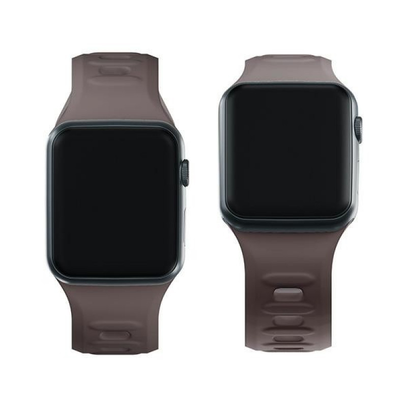 Pasek do zegarka 3mk Silicone do Apple Watch 42/44/45/49 mm, taupe