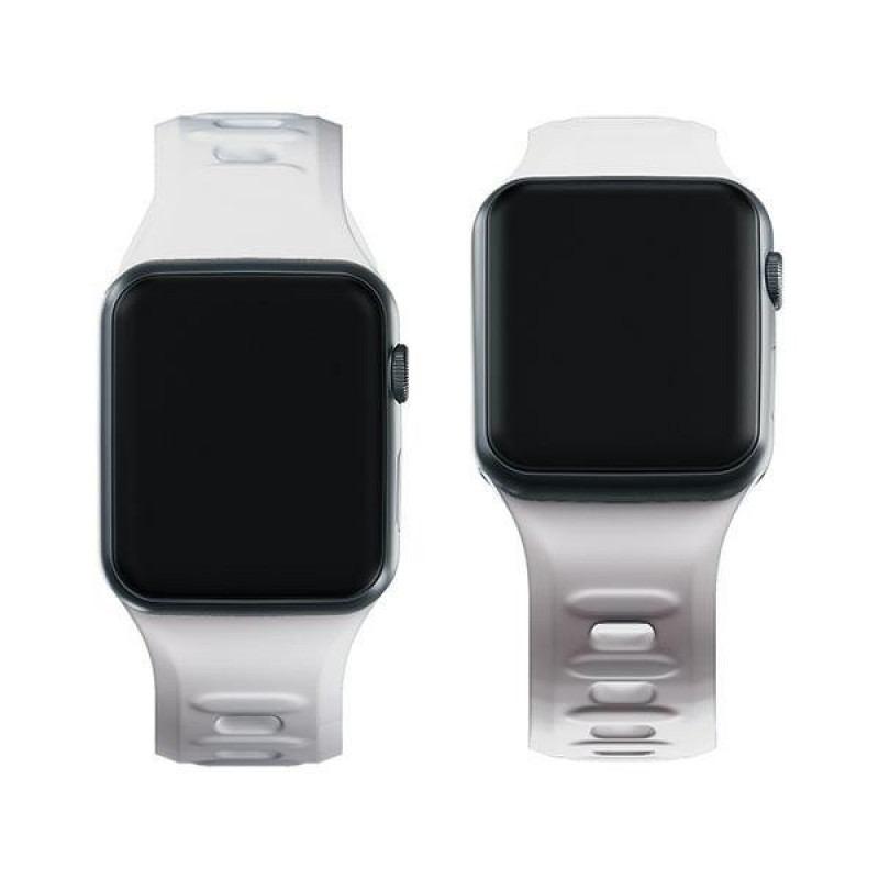 3MK pasek do zegarka z silikonu do Apple Watch 4/5/6/7/8/9/SE/Ultra, 42/44/45/49 mm, biały