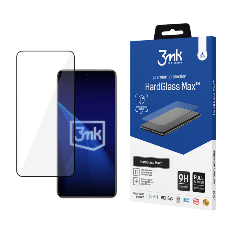 Szkło hartowane 3MK HardGlass Max Redmi Note 15 Pro 4G, czarne
