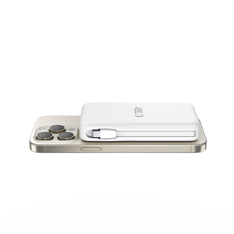 Tech-Protect PB31 LifeMag MagSafe power bank 10000 mAh, 15 W, biały
