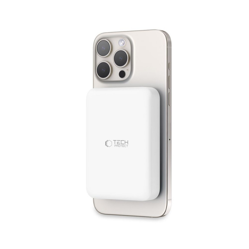 Tech-Protect PB11 LifeMag MagSafe power bank 10000 mAh, 15 W, biały