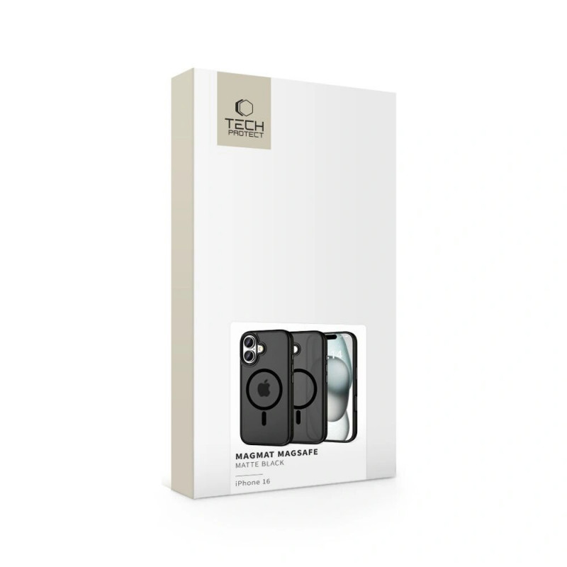Etui Tech-Protect MagMat MagSafe do Apple iPhone 16, Matte Black