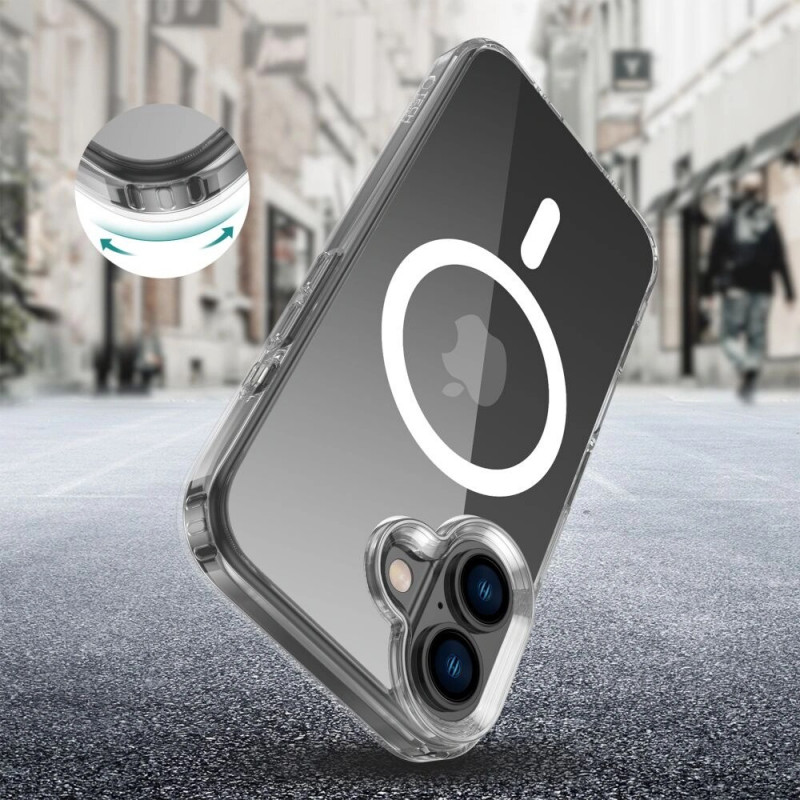 Etui Tech-Protect Flexair Hybrid MagSafe do Apple iPhone 16, przezroczyste