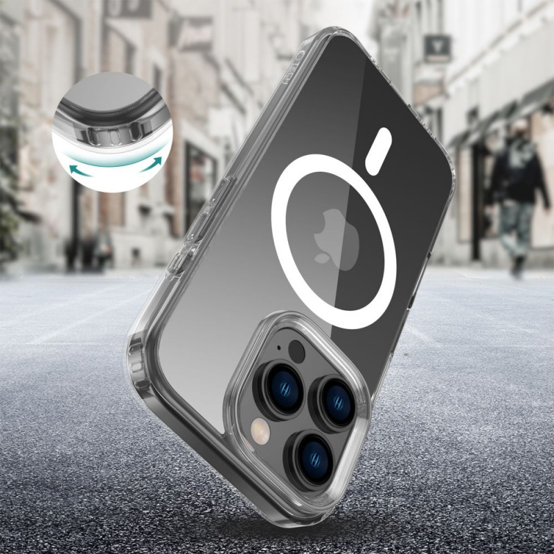 Tech-Protect Flexair Hybrid MagSafe etui na Apple iPhone 16 Pro, przezroczyste