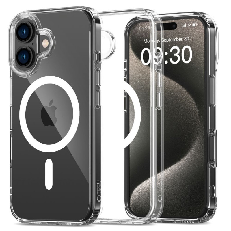 Etui Tech-Protect Flexair Hybrid MagSafe do Apple iPhone 16 Plus, przezroczyste