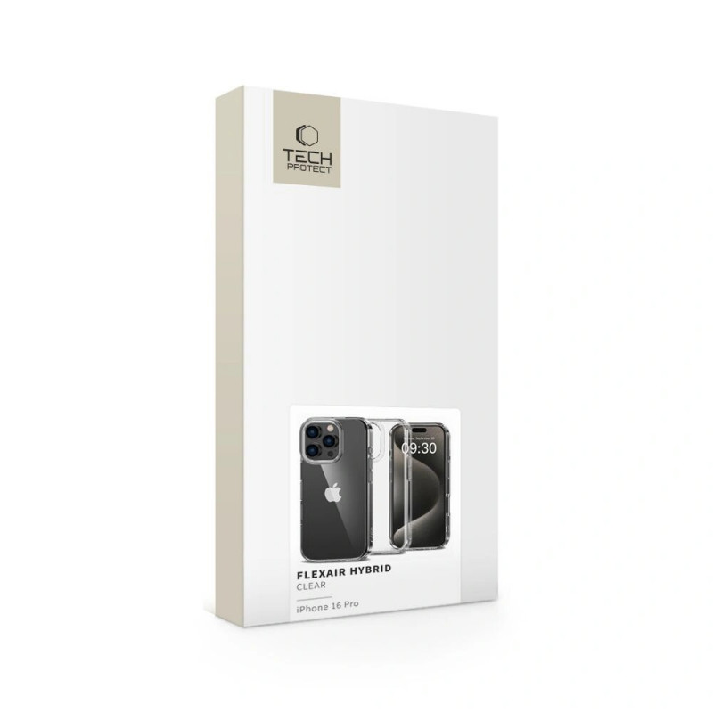 Tech-Protect Flexair Hybrid etui na Apple iPhone 16 Pro, przezroczyste
