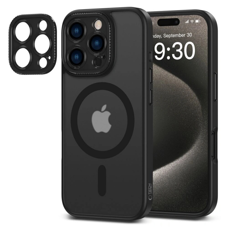 Etui MagSafe Tech-Protect MagCam dla Apple iPhone 16 Pro Max, matowa czerń