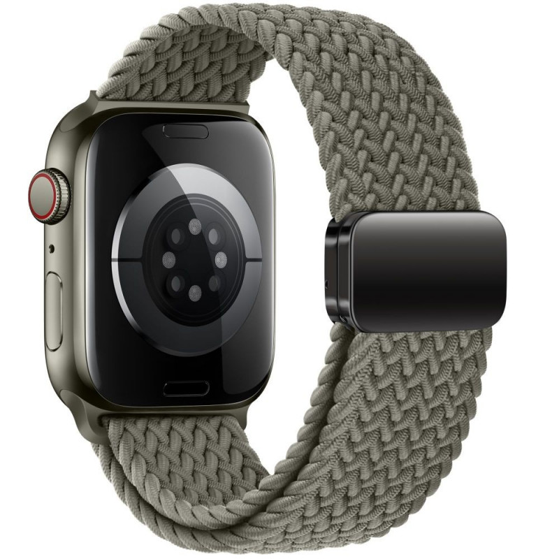 Tech-Protect Nylonmag pasek do Apple Watch 4/5/6/7/8/9/SE/Ultra 1/2, 42/44/45/49 mm, Olive Grey