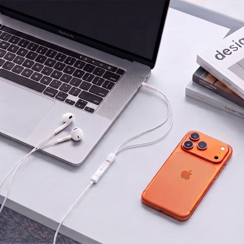 Tech-Protect Ultraboost Core G4 Mini Jack 3.5 mm przewodowe słuchawki douszne, białe (THP5619)