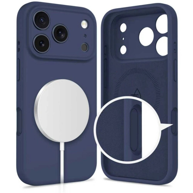 Etui silikonowe MagSafe Tech-Protect dla Apple iPhone 17 Pro, Deep Blue