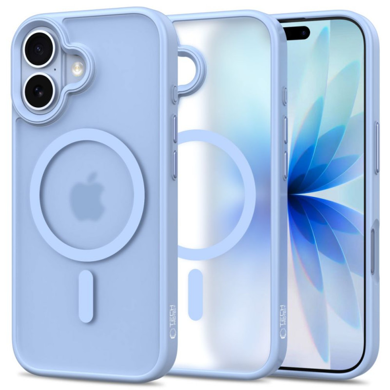 Etui Tech-Protect MagMat MagSafe do Apple iPhone 17, matowe mist blue