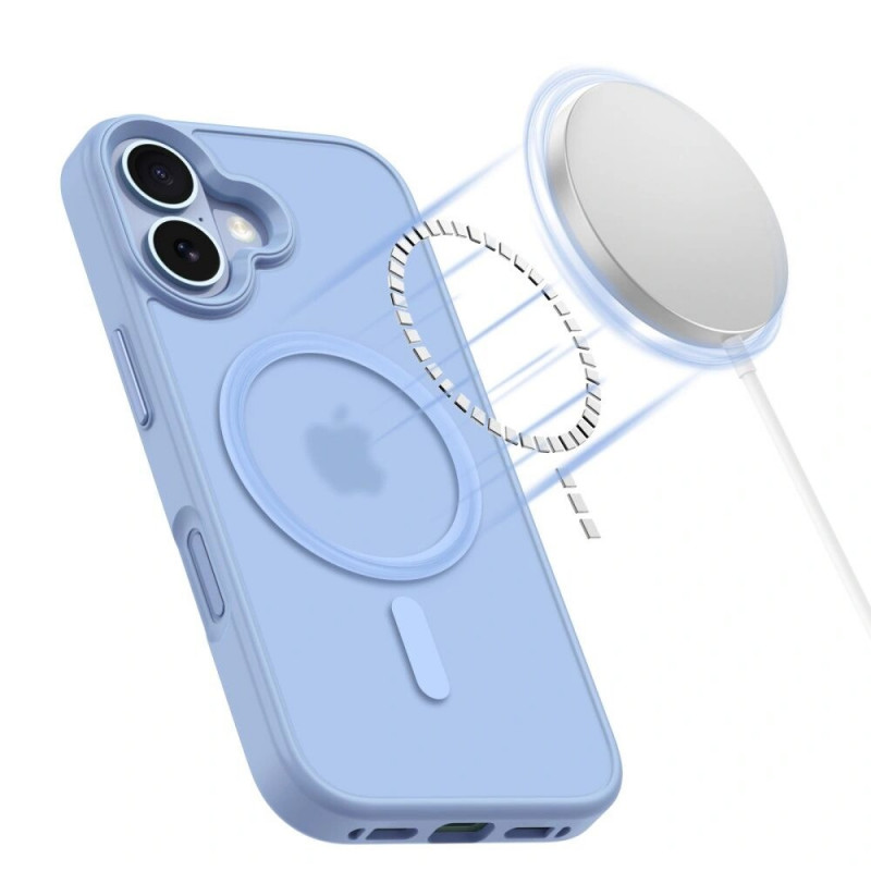 Etui Tech-Protect MagMat MagSafe do Apple iPhone 17, matowe mist blue