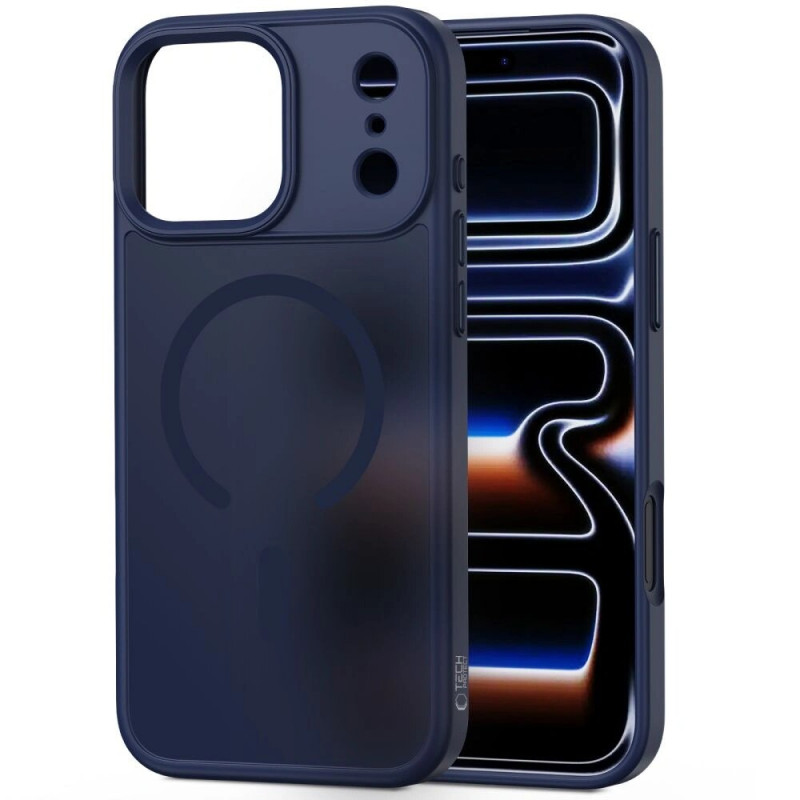 Etui Tech-Protect Magmat MagSafe do Apple iPhone 17 Pro, matowe ciemnoniebieskie