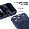 Etui Tech-Protect Magmat MagSafe do Apple iPhone 17 Pro, matowe ciemnoniebieskie