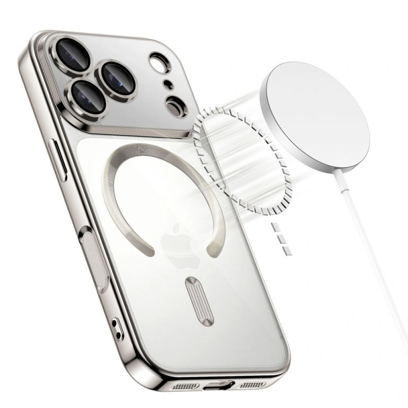 Etui MagSafe Tech-Protect MagFlex dla Apple iPhone 17 Pro Max, Shiny Silver