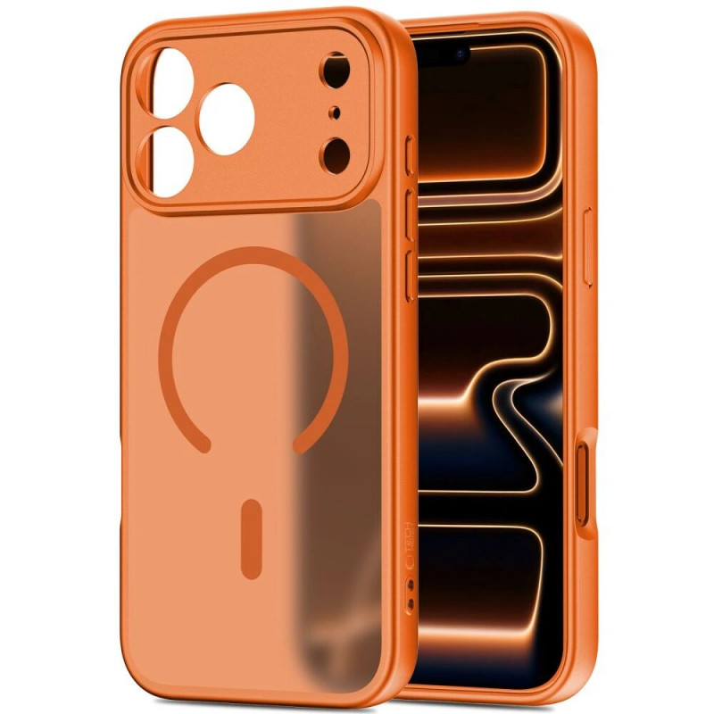 Etui MagSafe Tech-Protect BasicMag dla Apple iPhone 17 Pro, matowe Cosmic Orange