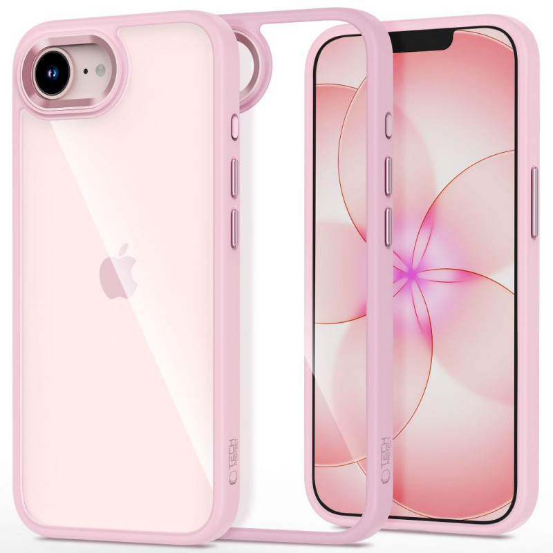 Etui Tech-Protect Magmat dla Apple iPhone 16e / 17e, Soft Pink/clear