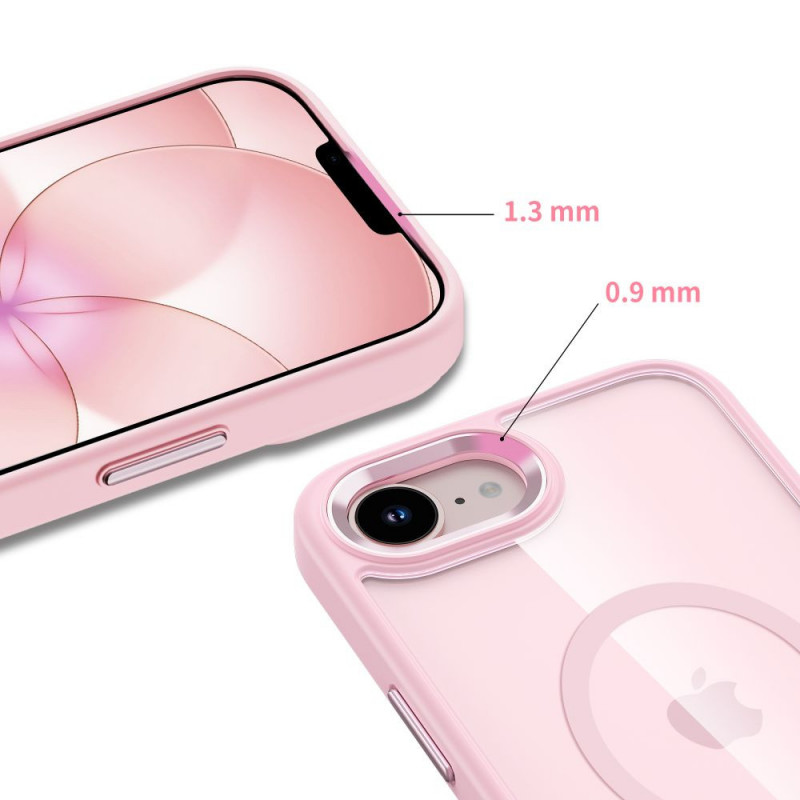 Etui Tech-Protect Magmat MagSafe do Apple iPhone 16e / 17e, Soft Pink/clear