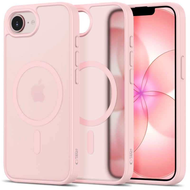 Etui Tech-Protect BasicMag MagSafe do Apple iPhone 16e / 17e, matowe Soft Pink
