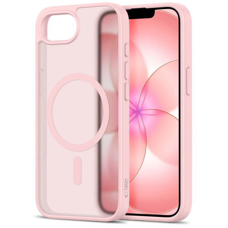 Etui Tech-Protect BasicMag MagSafe do Apple iPhone 16e / 17e, matowe Soft Pink