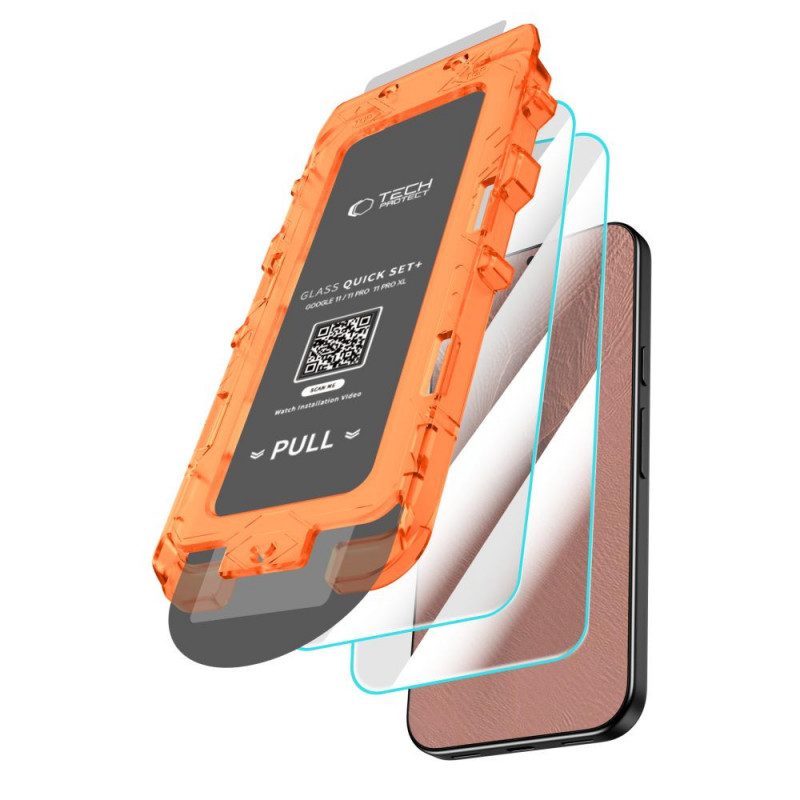 Tech-Protect Quick Set+ szkło hartowane Google Pixel 9 Pro XL / 10 Pro XL / 11 Pro XL przezroczyste (2 szt.)