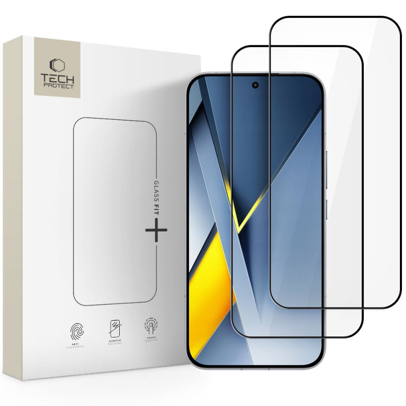 Tech-Protect Glass Fit+ szkło hartowane Xiaomi Poco F8 Ultra THP5047, czarny (2 szt.)