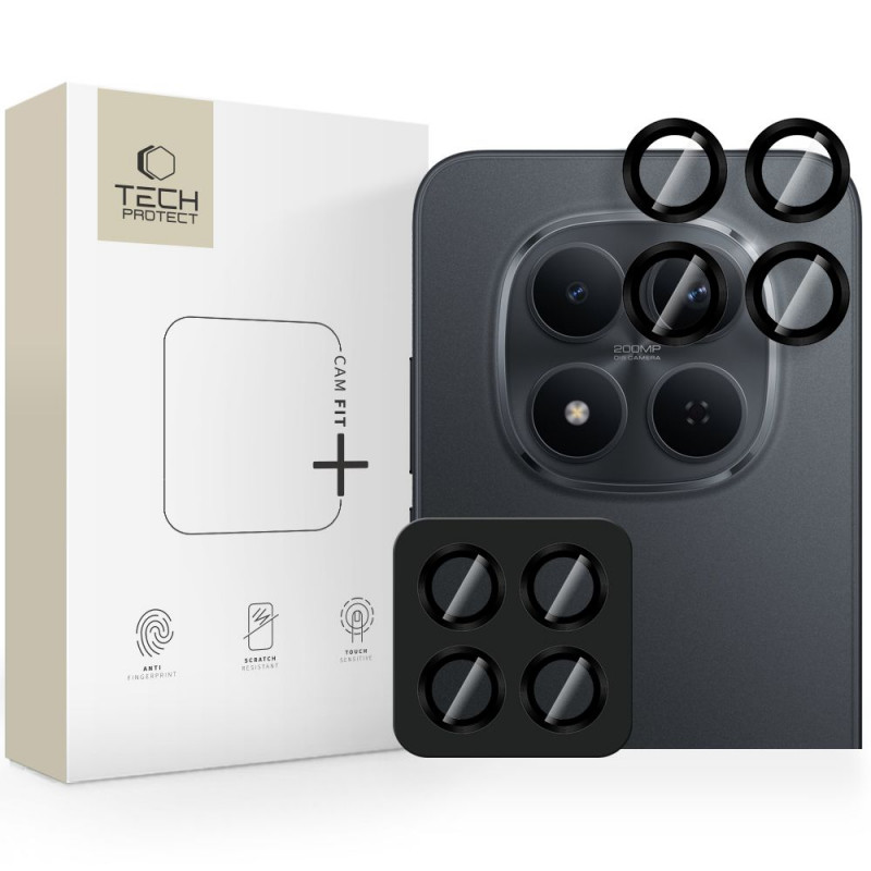Tech Protect Tech-Protect Camring Fit+ THP5094 osłona aparatu Xiaomi Redmi Note 15 Pro 5G / 15 Pro+ 5G / POCO M8 Pro, czarna