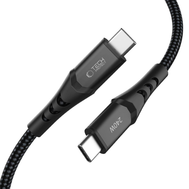 Kabel USB-C do USB-C Tech-Protect Ultraboost UB11T PD 240W, 100 cm, czarny