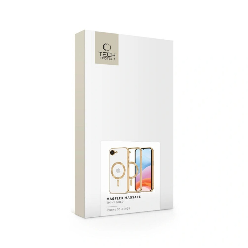 Etui MagSafe Tech-Protect MagFlex THP3927 Apple iPhone 17e / 16e, Shiny Gold