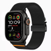 Pasek do zegarka Tech-Protect Nylon Clasp do Apple Watch 6 / 7 / 8 / 9 / 10 / SE / Ultra 1 / 2 44/45/46/49 mm, czarny