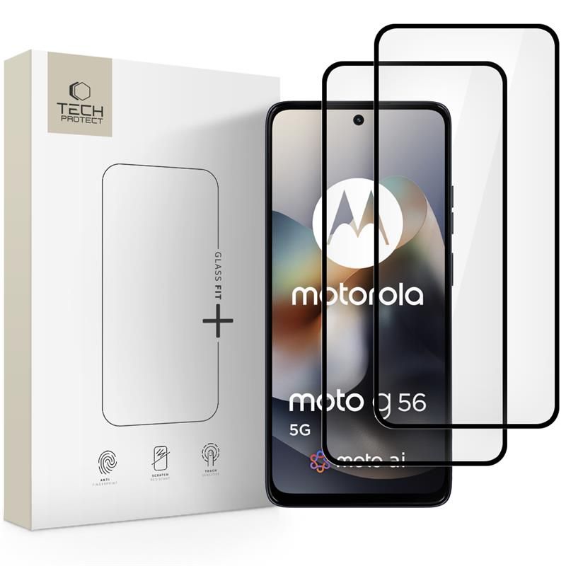 Tech-Protect Glass Fit+ szkło hartowane do Motorola Moto G56 5G (2 szt.), czarny