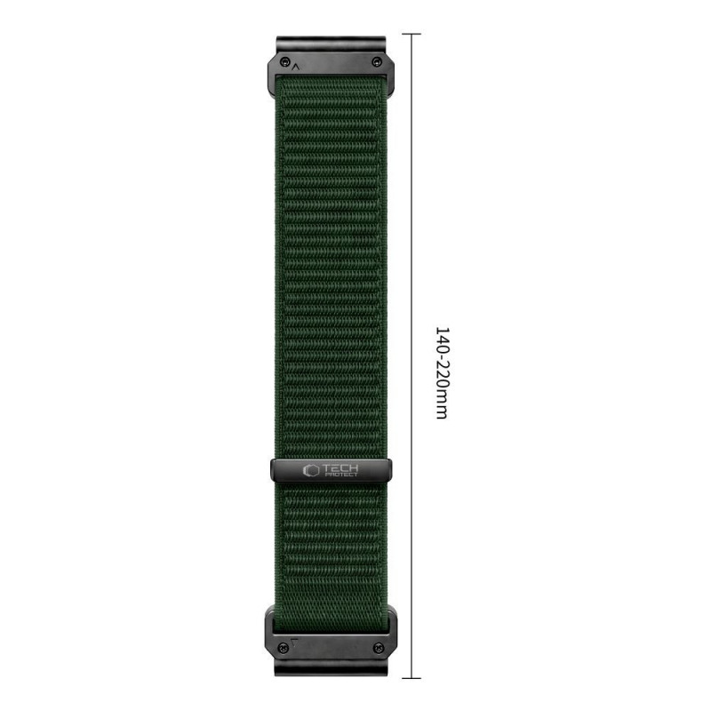Tech-Protect NylonLoop pasek do zegarka Garmin Fenix 5X / 5X Plus / 6X / 6X Pro / 7X / 8 / 8 Pro / 9 / 9 Pro (51 mm), Military Green