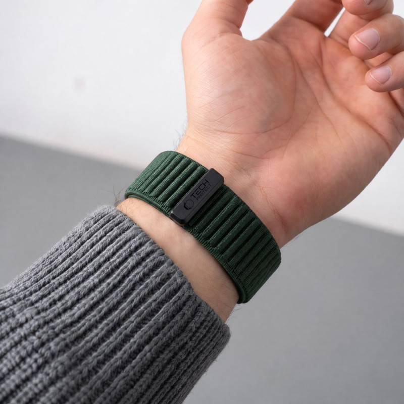 Tech-Protect NylonLoop pasek do zegarka Garmin Fenix 5X / 5X Plus / 6X / 6X Pro / 7X / 8 / 8 Pro / 9 / 9 Pro (51 mm), Military Green