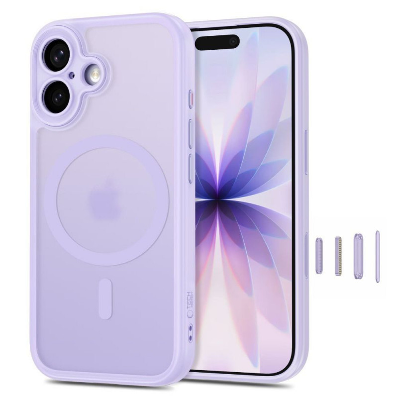 Etui Tech-Protect MagPeak MagSafe CC do Apple iPhone 17, Matte Lavender