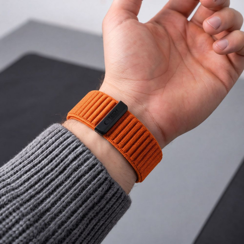 Pasek do zegarka Tech-Protect NylonLoop Garmin Fenix 5X / 5X Plus / 6X / 6X Pro / 7X / 8 / 8 Pro / 9 / 9 Pro (51 mm), Signal Orange