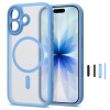 Etui Tech-Protect MagPeak MagSafe CC do Apple iPhone 17, Matte Mist Blue