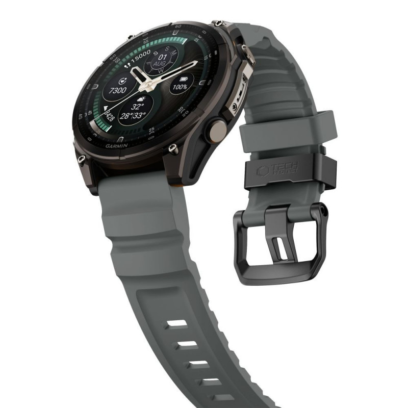 Tech-Protect Motion Garmin Fenix 5X / 5X Plus / 6X / 6X Pro / 7X / 8 / 8 Pro / 9 / 9 Pro pasek do zegarka (47 mm), Storm Grey