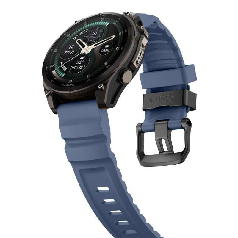 Pasek do zegarka Tech-Protect Motion Garmin Fenix 5X / 5X Plus / 6X / 6X Pro / 7X / 8 / 8 Pro / 9 / 9 Pro (47 mm), Nautical Blue